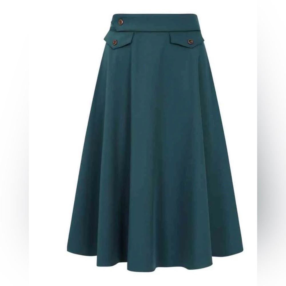 🆕- Banned Book Club 50's Swing Skirt Teal